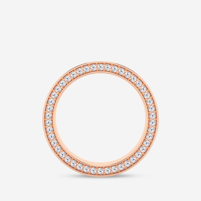 7/8 ctw Round Lab Grown Diamond 7mm Satin Finish Flat Eternity Band
